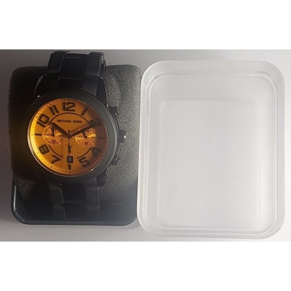 Michael Kors MK8328  Men's Designer CHRONOGRAPH Orange Face Watch $279.00 - Picture 3 of 5